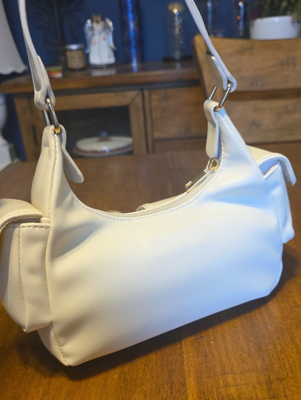 Forever 21 NWT Cream Multi-Pocket Shoulder Bag